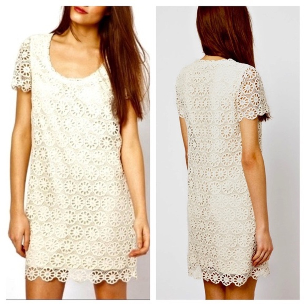 French Connection Crochet Lace Sheath Dress
